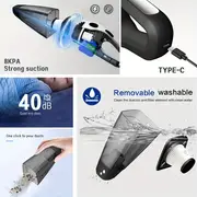 cordless vacuum cleaner super light suitable for home and car use with powerful suction of deep cleaning hard floors carpets and pet hair easy vacuuming details 14