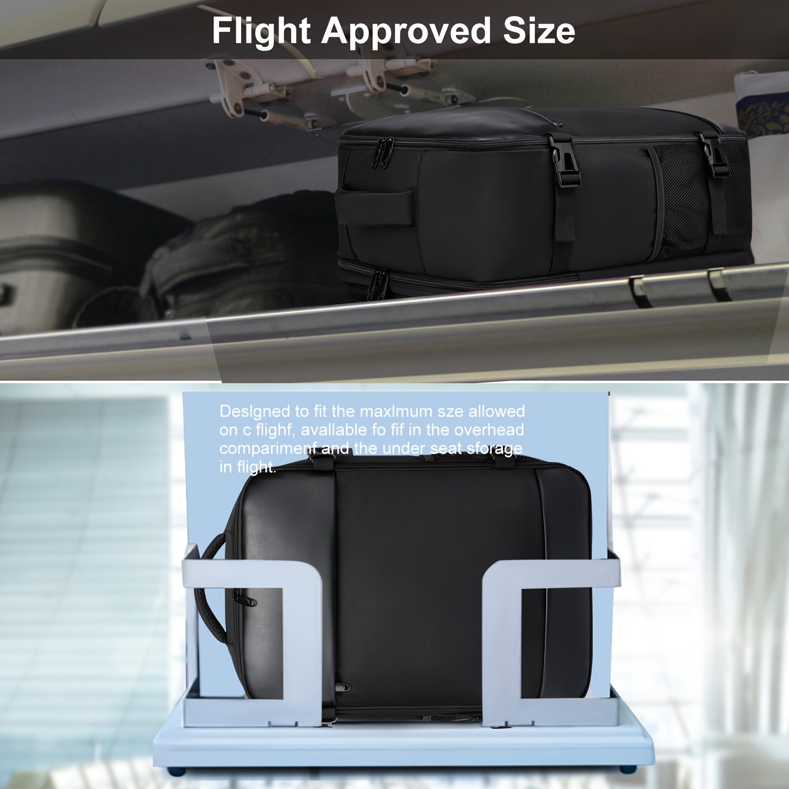 carry on bag small travel tote backpack multi functional pack flight case suitable for 14 inch and 15 6 inch laptops casual airline approved underseat bag backpack outdoor hiking sports details 4