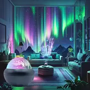 ball contains beautiful northern lights a of light color rotation usb plug in remote control light effect suitable for bedroom living room party details 4