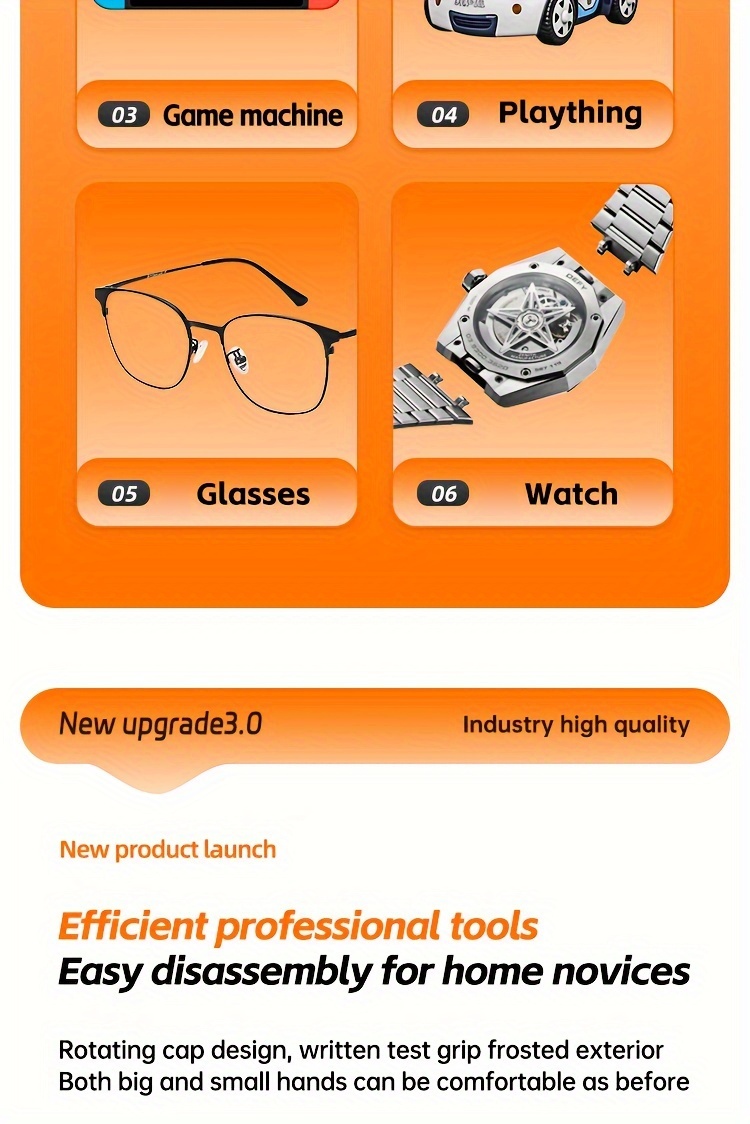 38 in 1 precision screwdriver set anti     alloy tips for glasses watches phones hex     ideal for office diy projects details 5