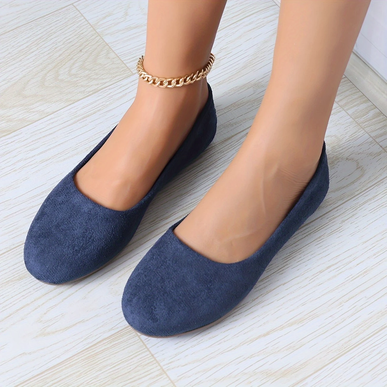 womens solid color minimalist flats soft sole lightweight slip on walking shoes shallow mouth daily footwear details 2