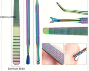 14pcs hypoallergenic stainless steel cuticle pusher and nail file set manicure pedicure tools uv gel polish remover cleaning kit nail tech supplies details 8