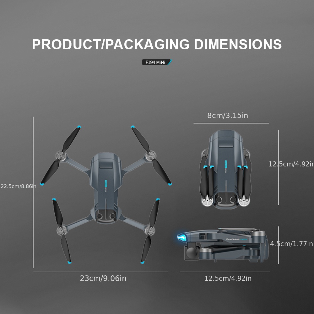 f194 mini drone dual hd camera gps drone brushless motor rc helicopter foldable quadcopter fly toy gifts details 29
