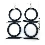 boho ethnic style long dangle earrings for women jewelry accessories party jewelry punk round rubber earrings details 1
