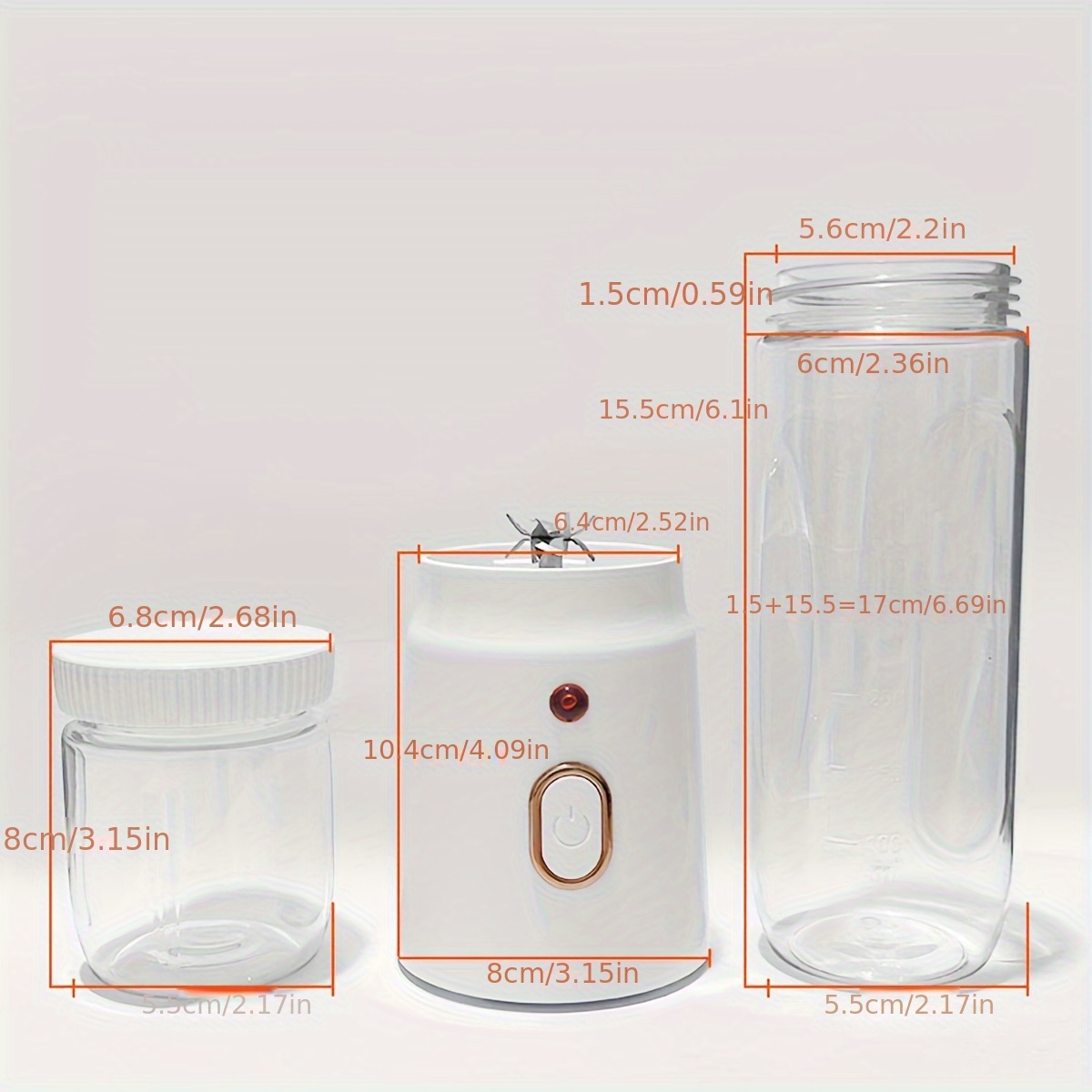 portable rechargeable small juicer double cup one large and one small household multi function juicer for student dormitories details 8