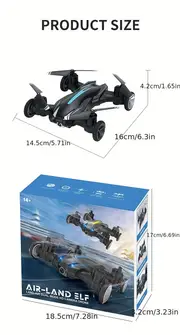 amphibious drone, land and air amphibious drone flying toy car with camera support wifi fpv suitable for christmas thanksgiving halloween toy gifts details 15