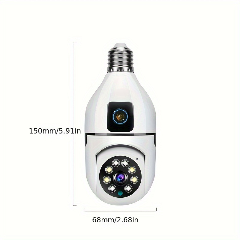 1080p wifi bulb camera wireless baby monitor dual lens color night vision two way audio indoor video surveillance cctv cameras details 7