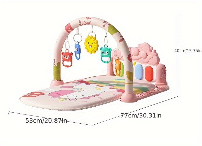 interactive infant playmat with kick and play piano gym 0 3 years old musical learning activity mat with hanging toys abs resin surface multifunctional developmental   details 16