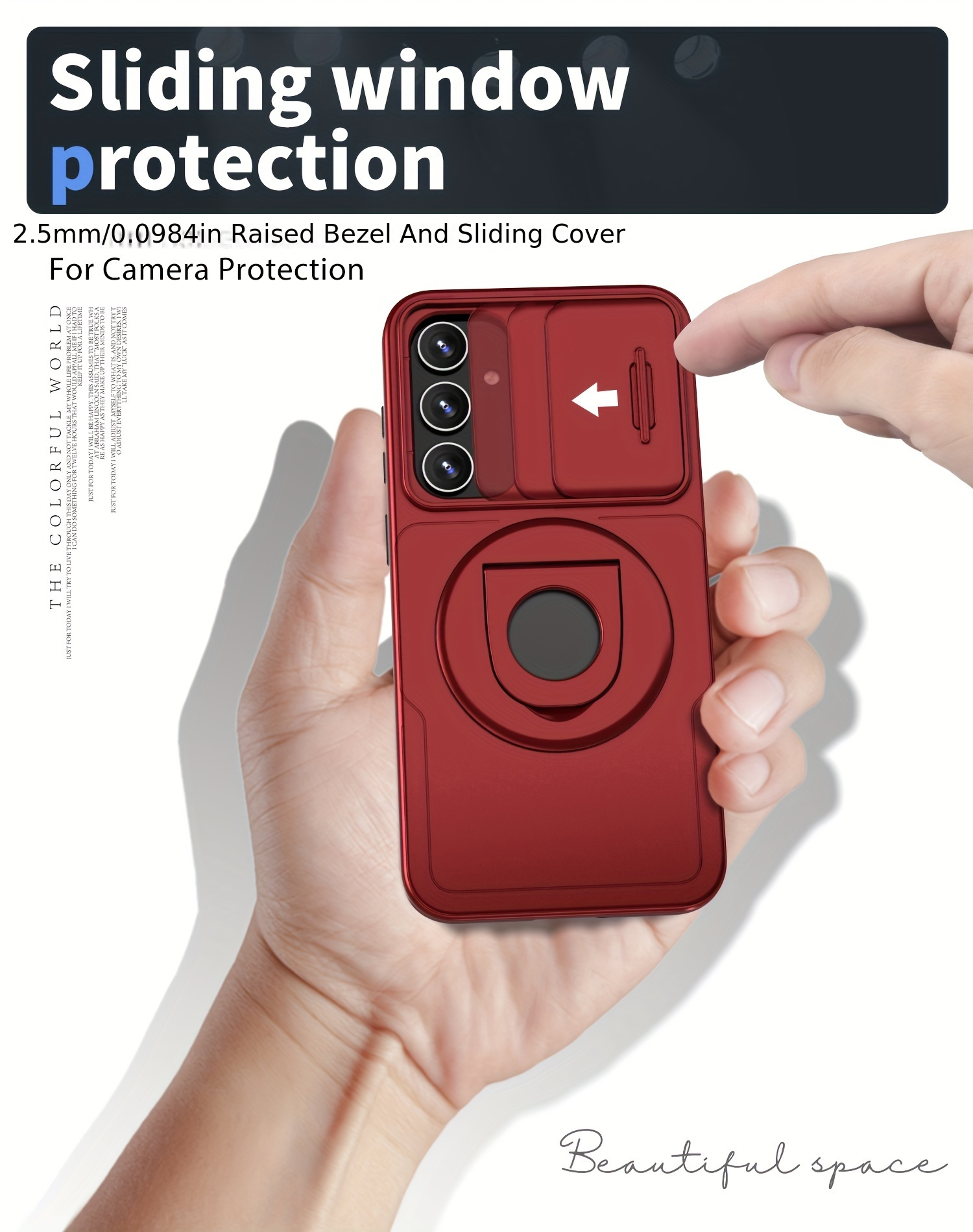 extraordinary for samsung galaxy s 23 fe case 360 rotation magnetic suction finger ring phone protective case with car mount function wireless charging push window lens protection phone cover details 4