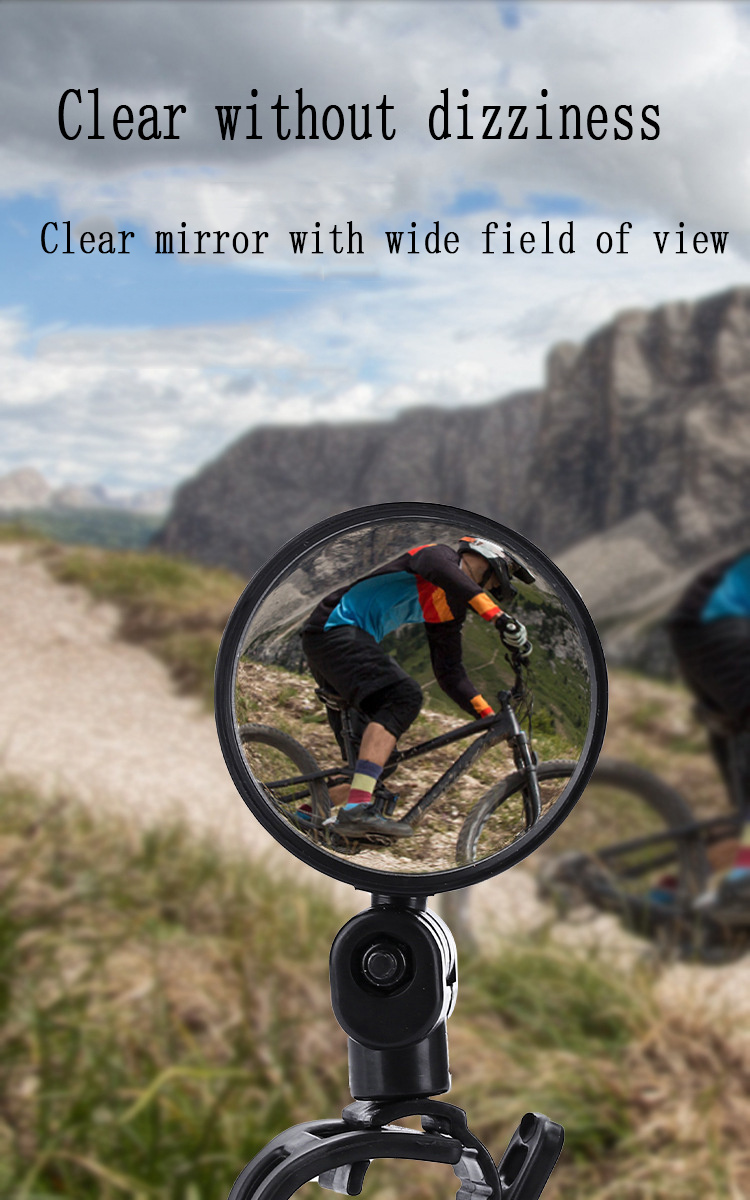 1pcs adjustable swivel convex mirror for bikes wide angle rearview mirror for mtb and road bikes enhance safety and visibility details 0