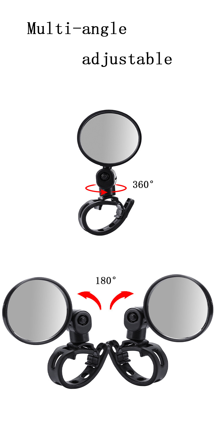 1pcs adjustable swivel convex mirror for bikes wide angle rearview mirror for mtb and road bikes enhance safety and visibility details 6