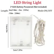 1 set led light string copper wire light battery box light string christmas holiday room decoration lights details 1