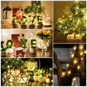1 set led light string copper wire light battery box light string christmas holiday room decoration lights details 5