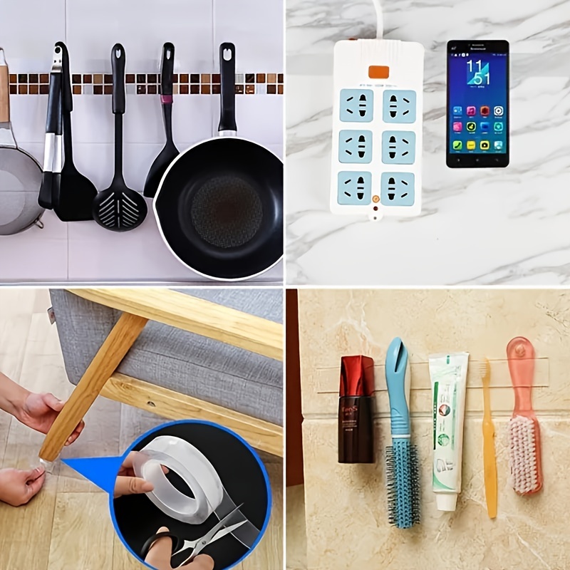 1pc transparent nano tape washable reusable double sided tape adhesive nano traceless sticker removable universal disks glue art supplies details 2