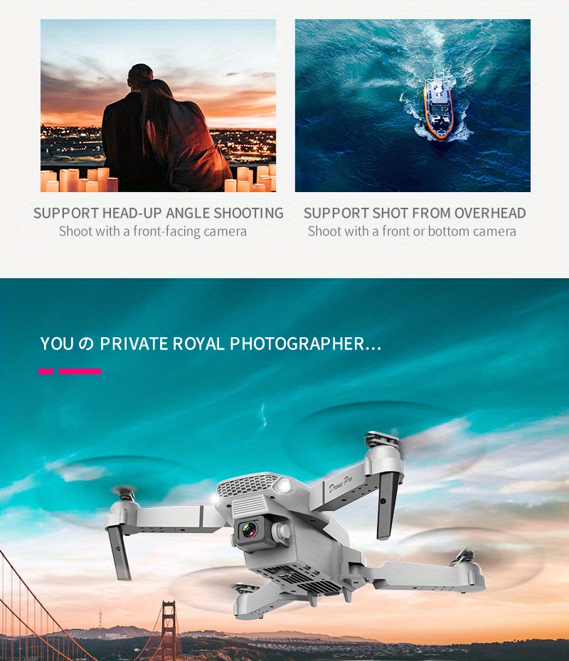 e88 pro helicopter wifi fpv rc drone with single camera height hold rc plane the perfect gift for adults christmas thanksgiving halloween gift details 8