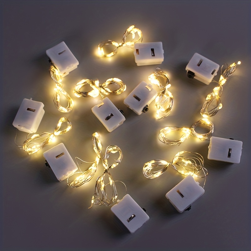 5pcs mini waterproof fairy lights copper wire twinkle with 3 10 20 speed modes for christmas decorations details 1