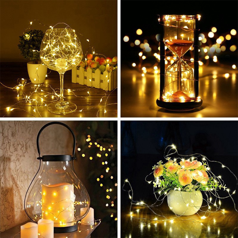 5pcs mini waterproof fairy lights copper wire twinkle with 3 10 20 speed modes for christmas decorations details 6