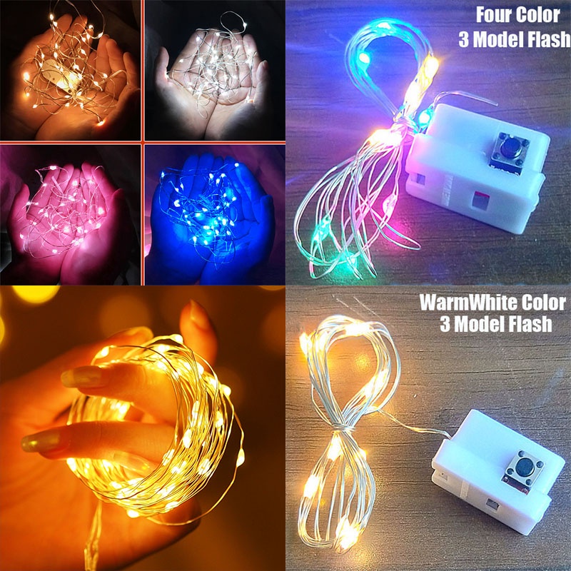 5pcs mini waterproof fairy lights copper wire twinkle with 3 10 20 speed modes for christmas decorations details 9