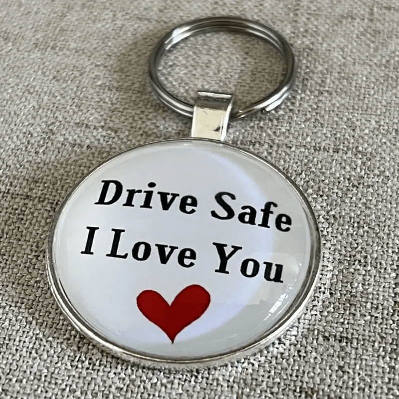 drive safe i love you glass keychain perfect anniversary valentines day gift for girlfriend wife boyfriend husband details 0
