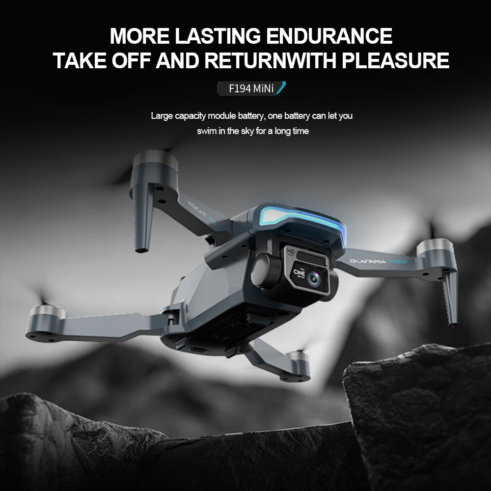 f194 mini drone dual hd camera gps drone brushless motor rc helicopter foldable quadcopter fly toy gifts details 10