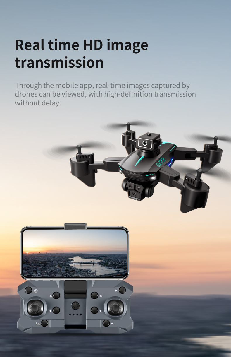wryx 2023 new ky605s drone three camera professional hd camera obstacle avoidance aerial photography foldable quadcopter gift toy uav details 13