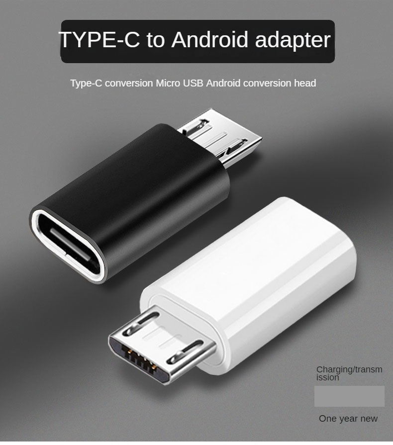 adaptador de tipo-c a micro usb - convertidor de carga rápida y transferencia de para teléfonos detalles 1