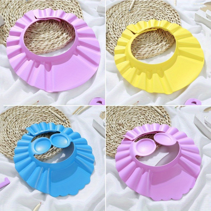 1pc cute shampoo cap waterproof bath cap shower cap adjustable eva bath cap with ear protection details 4