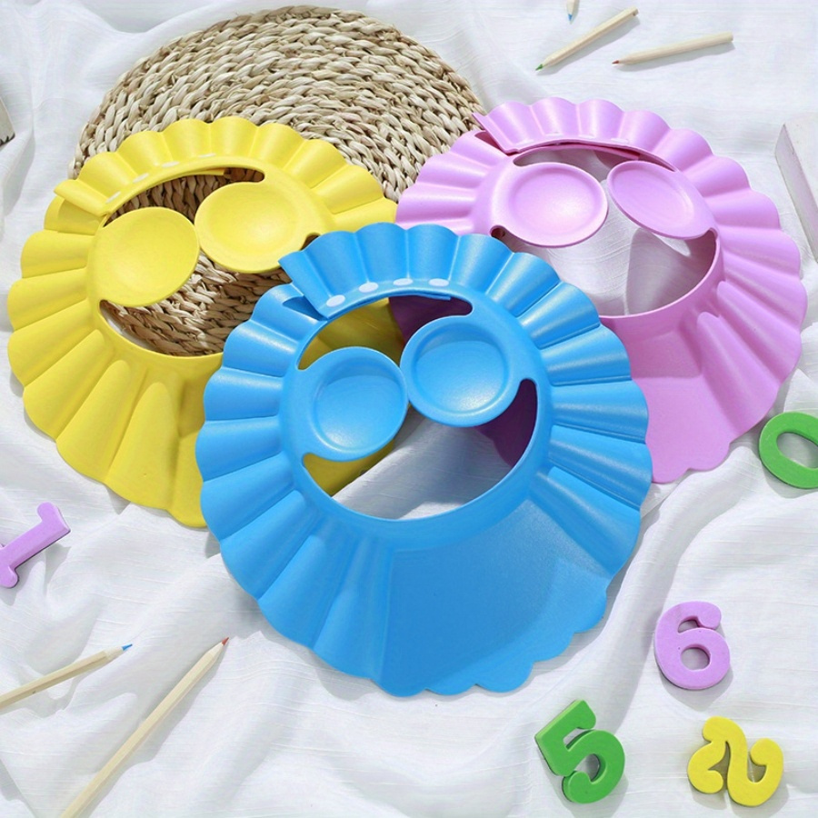 1pc cute shampoo cap waterproof bath cap shower cap adjustable eva bath cap with ear protection details 7