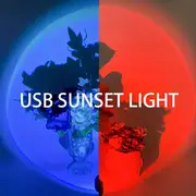 1pc led usb sunset light projector 7 colors atmosphere light portable romantic night light for christmas decoration photography party home decoration sunset light details 7