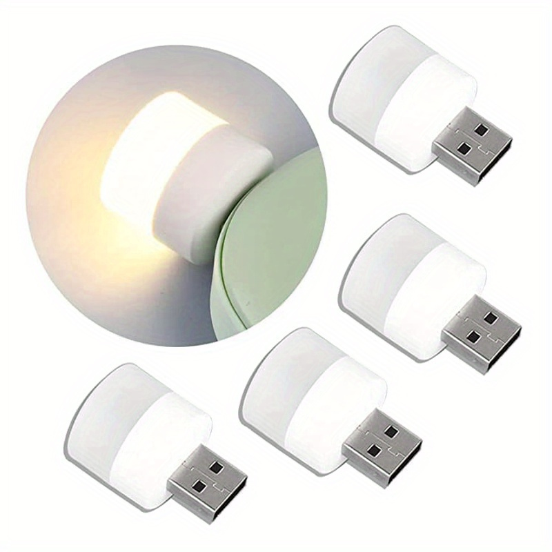 10pcs mini usb night light warm white eye protection book reading light usb plug computer mobile power charging led night lamp details 3