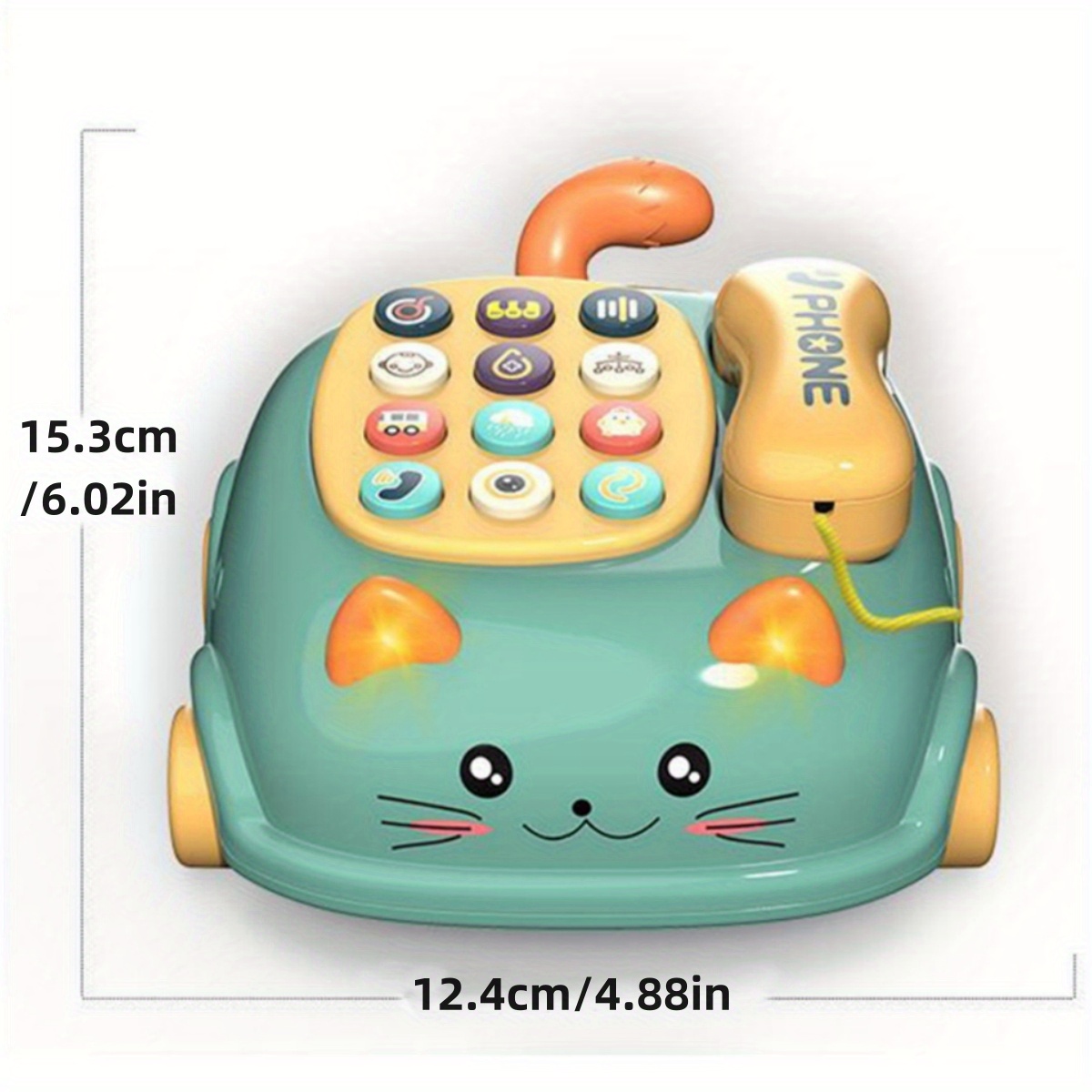 cute cat musical telephone toys multifunctional chinese and english bilingual simulation telephone   day christmas new year gift best choice details 11