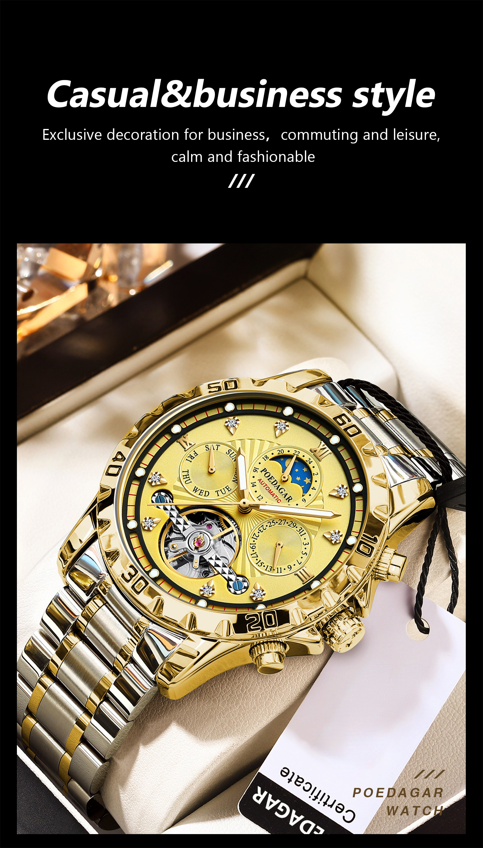                     men wrist    steel mens   details 4