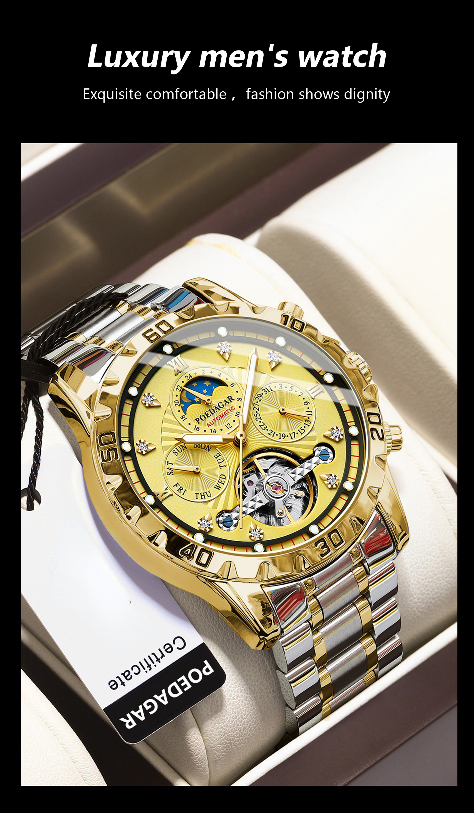                     men wrist    steel mens   details 12