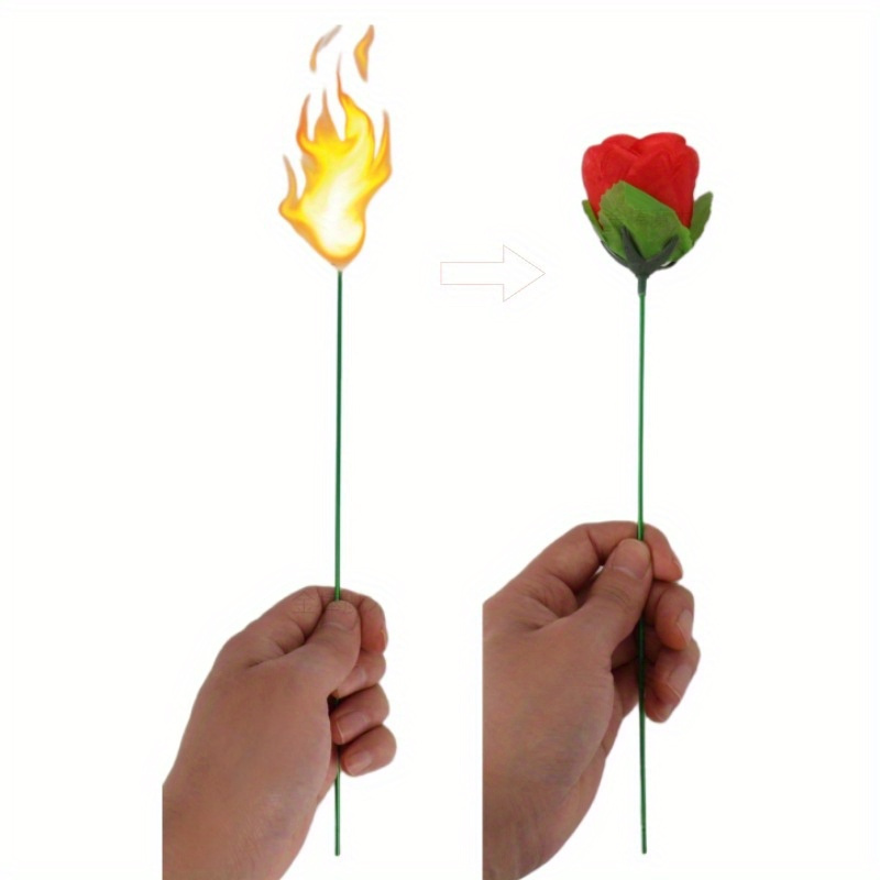 magic trick rose to fire wand enchanting performance illusion for stage party special occasions durable prop for magicians ideal for bridal holiday events suitable for ages 14 up details 3