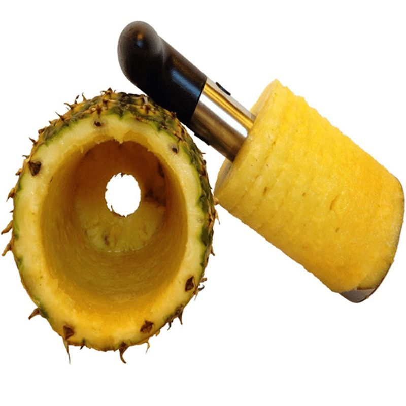 stainless steel pineapple peeler slicer easy core removal kitchen gadget for fresh fruit prep details 4