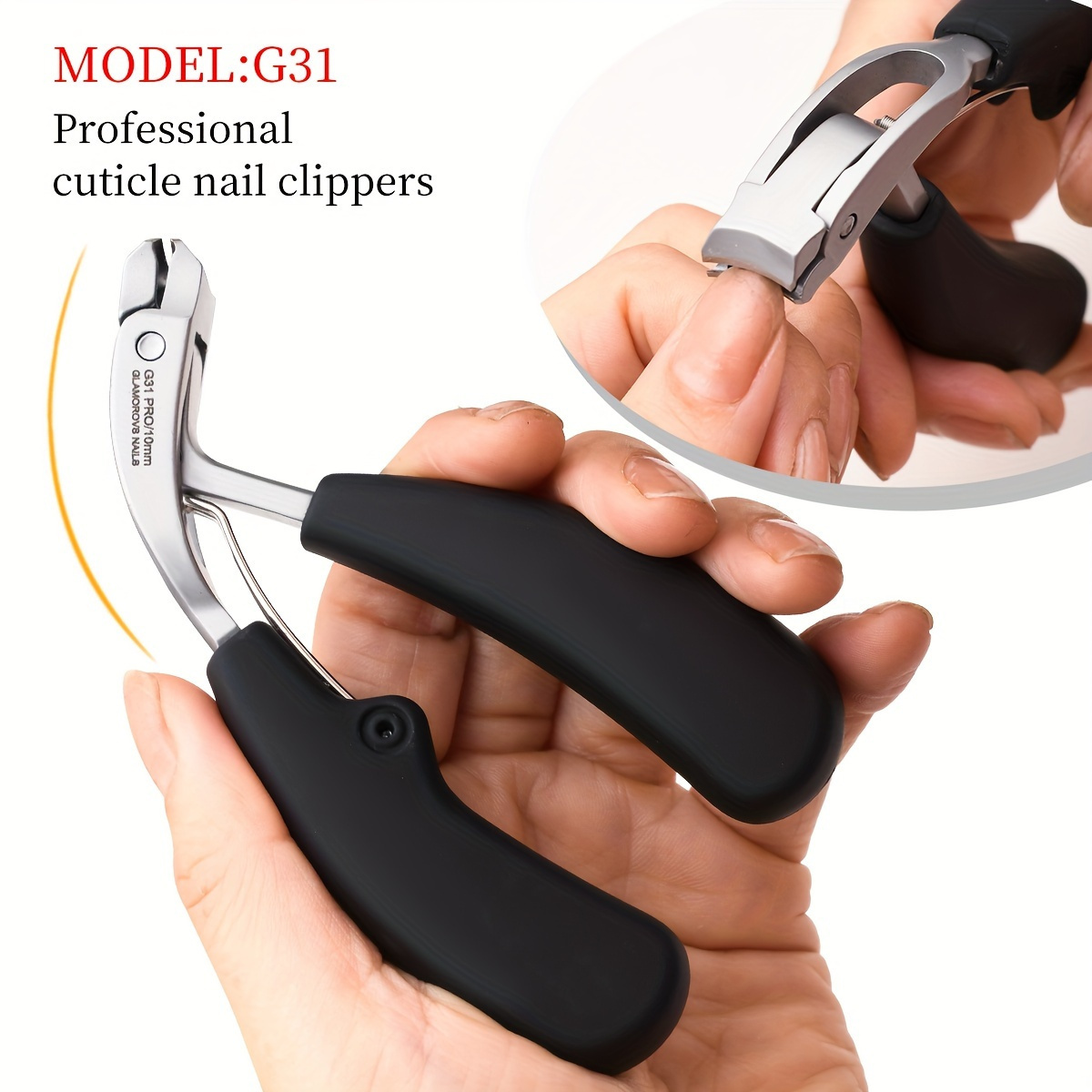1pc heavy duty stainless steel nail clippers with blade curved design for thick nails elderly friendly no splash precision trimming long handle with arc blade for mens toenails details 3