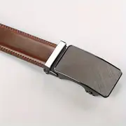 2pcs genuine leather ratchet belt for men adjustable automatic versatile casual durable alloy high quality leather panel and suitable for any occasionvalentines day details 8