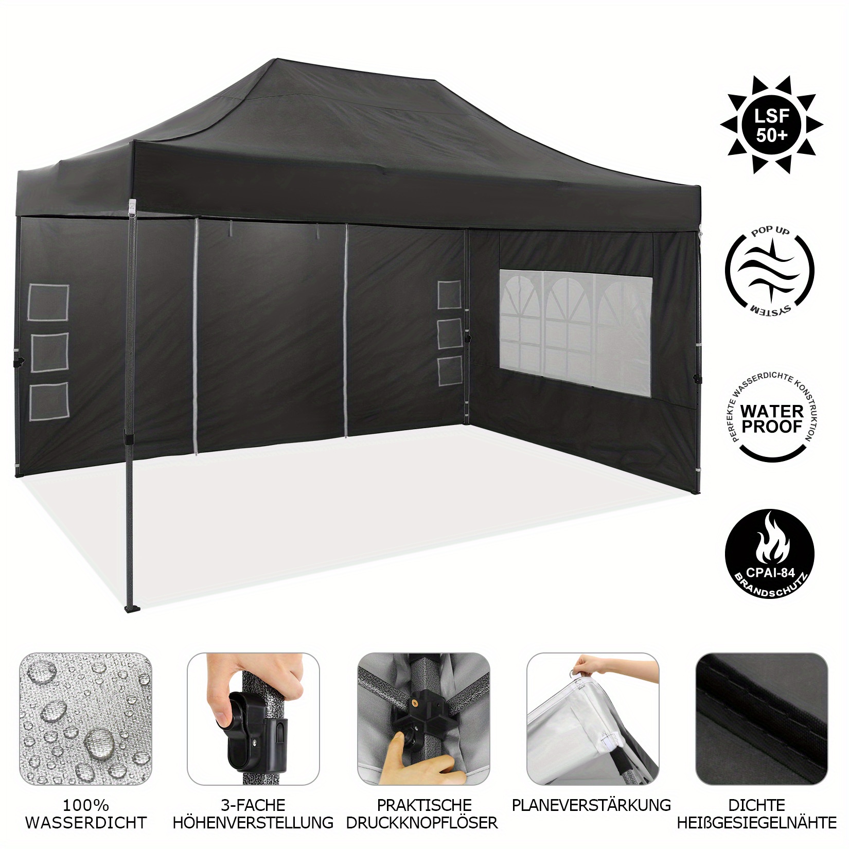 Partytent tijdens kampeertrip