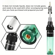 1pc portable small gas soldering iron no liquid in the product household welding repair tool replaceable soldering iron tip portable pen type gas 3 in 1 gas soldering iron welding firearm details 2