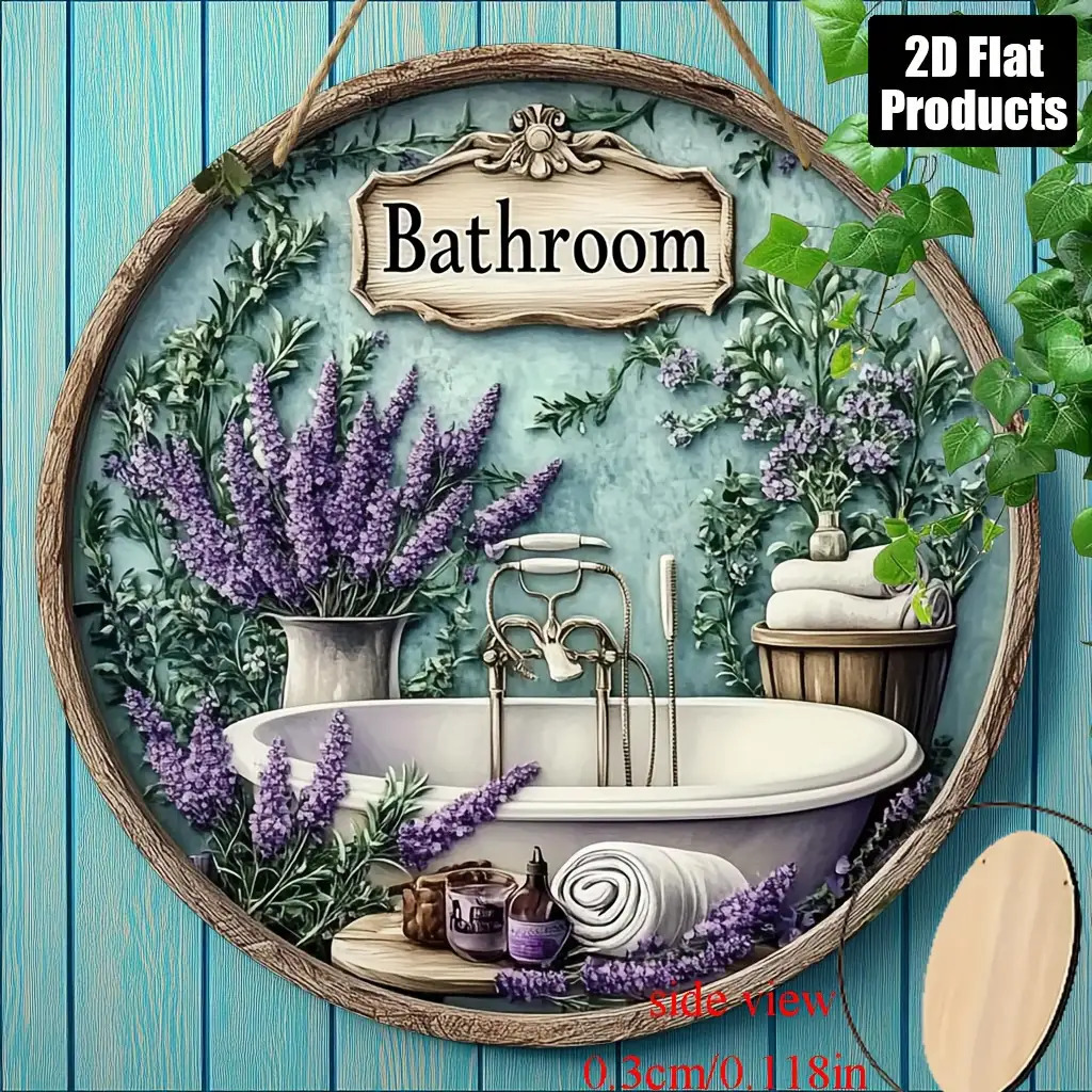 2d flat rustic wooden lavender bathroom decor signs and ornaments suitable for bedrooms kitchens gardens garages parks homes shops clubs bars cottages or wall decorations elegant bathroom wall art restroom signs wc wall decor