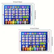 1pc Tablette dapprentissage pour enfants - Matériau ABS, jouet éducatif bilingue anglais avec musique, , chiffres et lettres - Idéal pour de 3 à 6 ans - pour Noël et Halloween - Disponible et rose détails 8