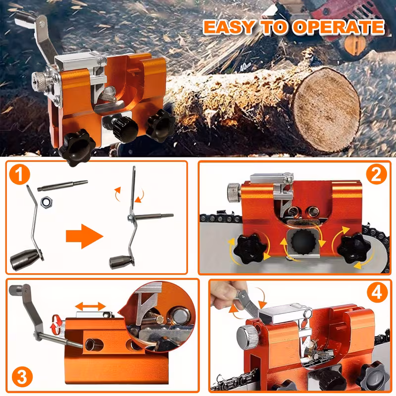 chainsaw sharpening tool chainsaw sharpening fixture with 4 grinding rods manual chainsaw sharpening fixture kit suitable for chainsaws from 4 inches to 22 inches details 10