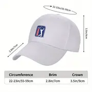 1pc embroidered baseball cap 1pc embroidered logo baseball cap polyester sports hat for men and women adjustable snapback golf cap details 5